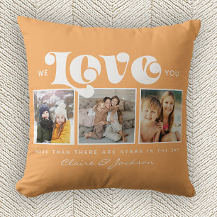Mother's Day We love You Mum Family Photo Collage Cushion