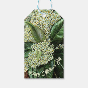 Mothers Day White Floral Gift Tags