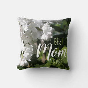 Mother's Day White Lilacs Best Mum Ever Cushion