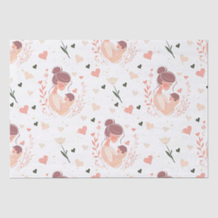 Mother's Day with Floral and Heart  Tissue Paper