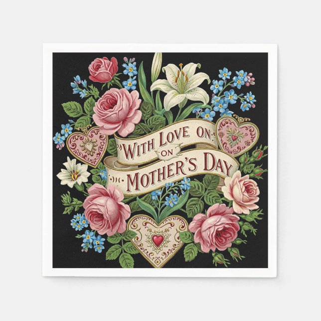 Mother's Day with Love Napkin (Front)