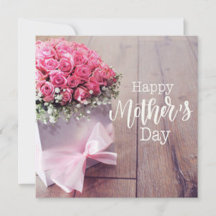 Mother's Day with pink roses Card