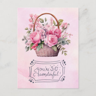 Mother's Day with pink roses Card