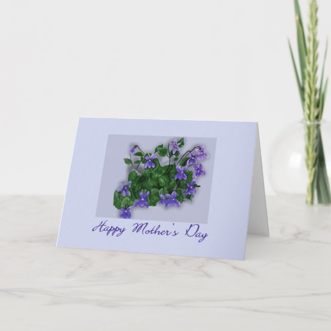 Mothers Day with Wild Violets Card (Front)