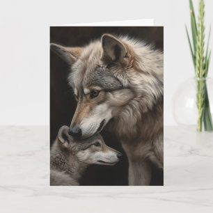 Mother's Day Wolf and Pup Card