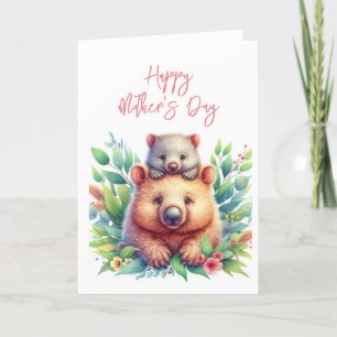 Mother's Day Wombat Greeting Card