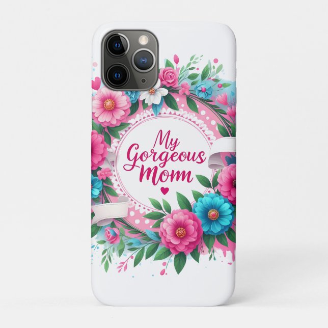 Mother's Day Words "My Gorgeous Mum"  Case-Mate iPhone Case (Back)