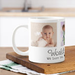 Mother's Day World's Best Mum 3 Photos Large Coffee Mug<br><div class="desc">Custom printed coffee mug personalised with your photos and a custom Mother's Day message. Add 3 special photos with a personal message.</div>