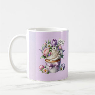 Mothers day yummy cupcake with flowers coffee mug