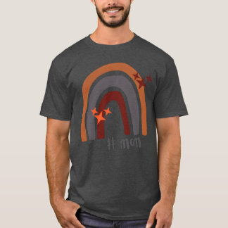 Mothers Dayerracotta Grey Bohemian Rainbow friend T-Shirt