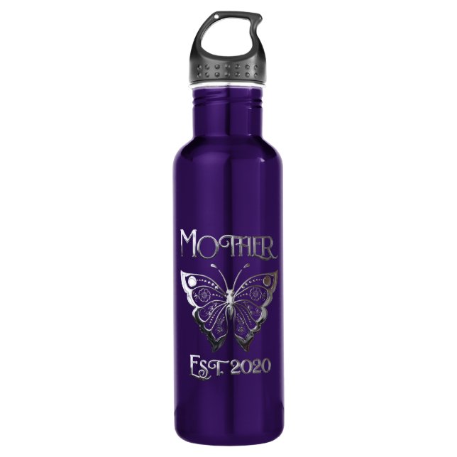 Mothers Est 2020  Butterfly 710 Ml Water Bottle (Front)