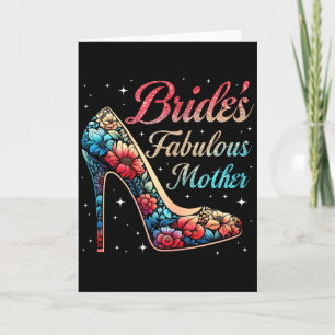 Mother's fabulous bride floral happy wedding card