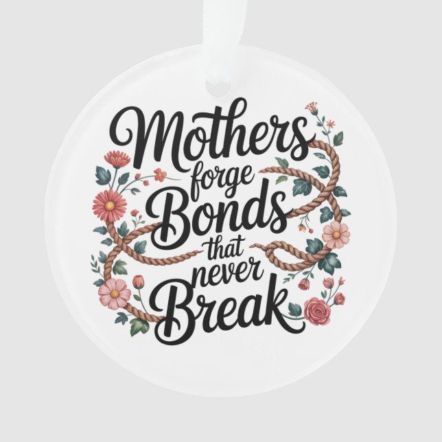 Mothers Forge Bonds That Never Break Ornament (Front)