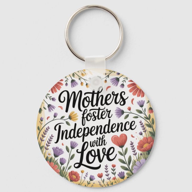 Mothers Foster Independence With Love Key Ring (Front)