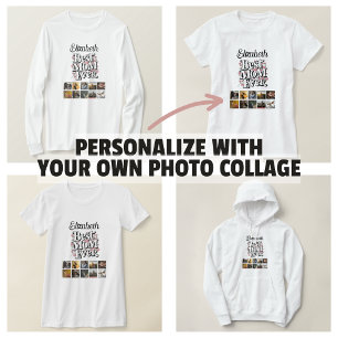 Mother's Gifts Photo Collage Floral Best Mum Ever T-Shirt