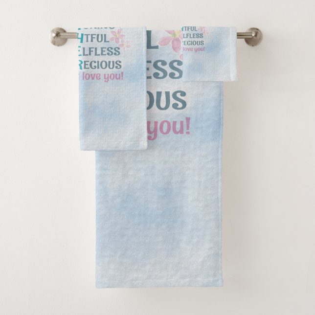 Mother's heart  bath towel set (Insitu)