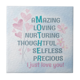Mother's heart ceramic tile