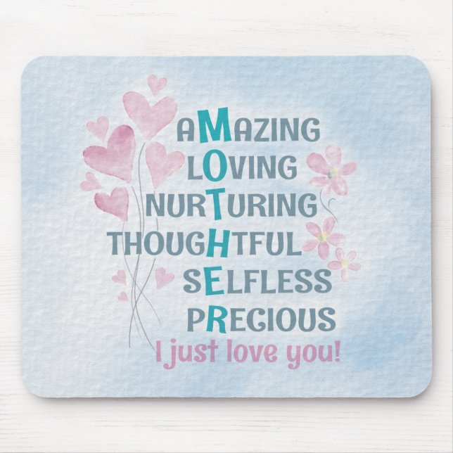 Mother's heart mouse pad (Front)