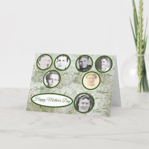 Mothers in Family Snowball Floral Mothers Day Holiday Card