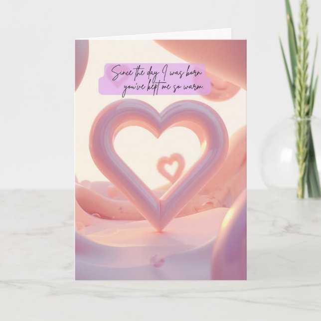 Mother's keep us warm card (Front)