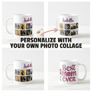 Mother's Keepsake Photo Collage Trendy Quote Coffee Mug