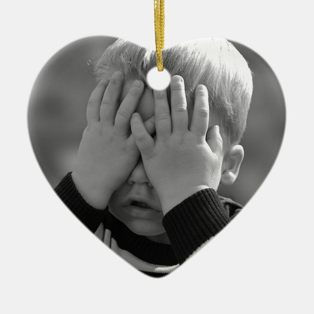 Mother's Little Boy. Ceramic Tree Decoration (Front)