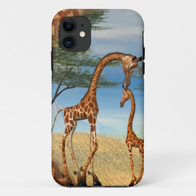 Mother's Love Giraffe Case-Mate iPhone Case (Back)