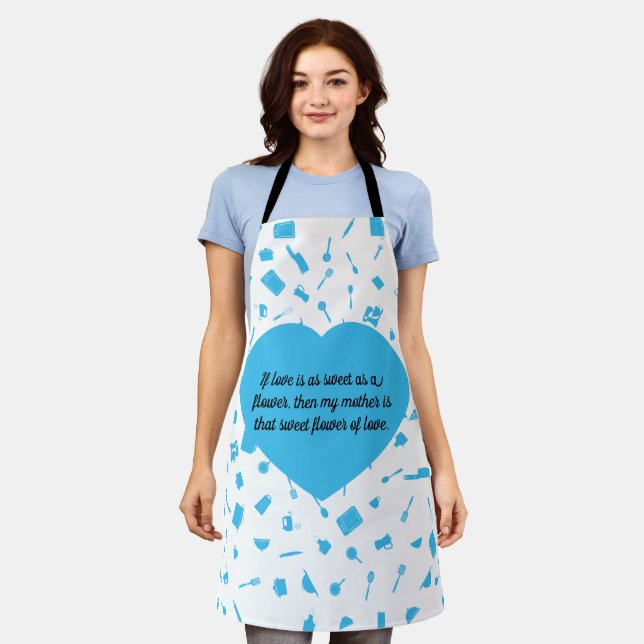 Mother's love kitchen. I Love You Mum Apron (Worn)