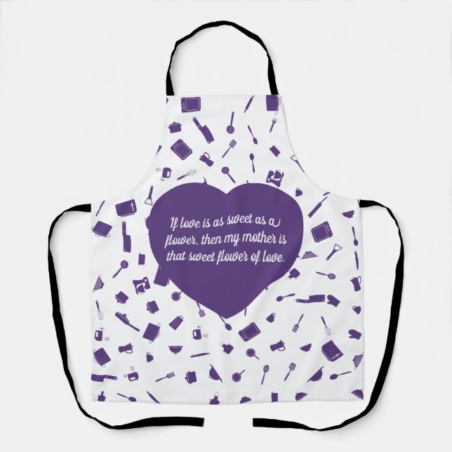 Mother's love kitchen. I Love You Mum Apron (Front)