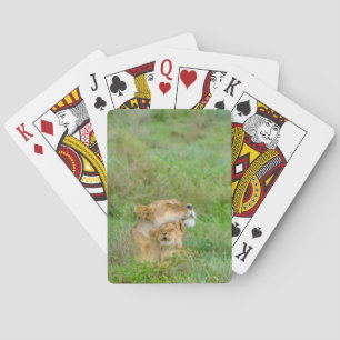 Mother's Love Lioness & Baby Playing Cards