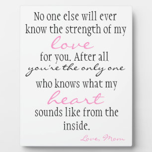 Mother's Love Plaque