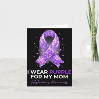 Mothers mama wear purple for mum alzheimer’s card
