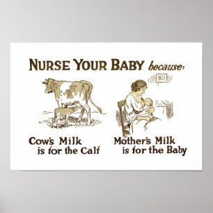 Mother's Milk is for Babies Poster