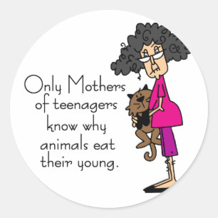 Mothers of Teenagers Classic Round Sticker