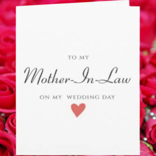 Mothers of the Bride or Groom, Thank You Wedding  Card