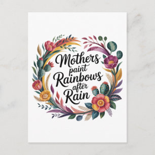 Mothers Paint Rainbows After Rain Invitation Postcard