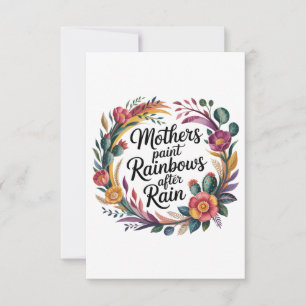 Mothers Paint Rainbows After Rain RSVP Card
