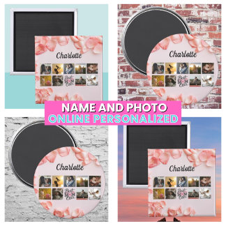 Mother's Photo Collage Script Best Mum Ever Magnet