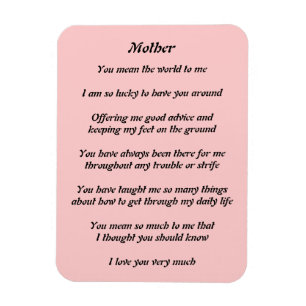 Mothers Poem Magnet