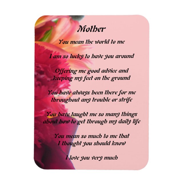 Mothers Poem Magnet (Vertical)