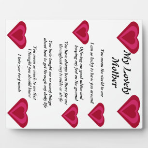 Mother's Poem Plaque