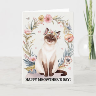 Mothers' s Day From Cat Funny Cute Card