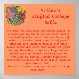 Mother's stuffed cabbage rolls poster