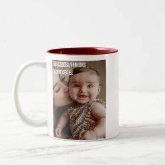 Mother's Tender Kiss Two-Tone Coffee Mug