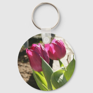 Mother's Tulips Key Ring