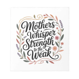 Mothers Whisper Strength To The Weak Notepad