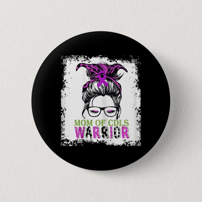 mothers with children cornelia de lange syndrome  6 cm round badge (Front)