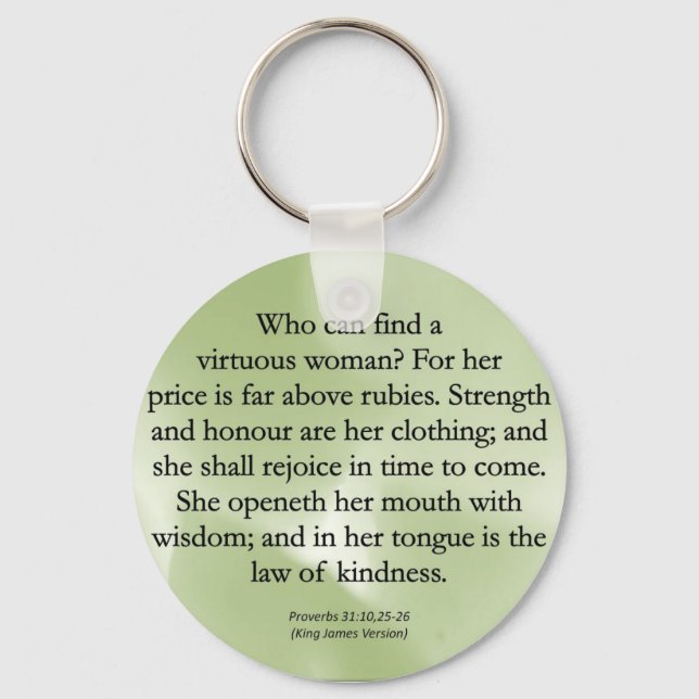 Mothers' Worth Cannot be Measured  (Proverbs 31) Key Ring (Front)