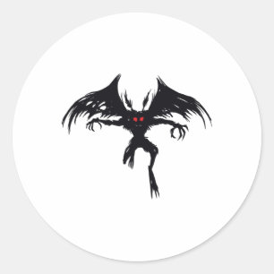 MOTHMAN CLASSIC ROUND STICKER