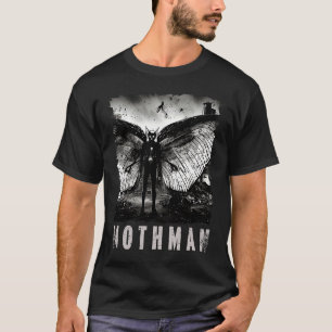 Mothman Creepy Photo Cryptid Distressed T-Shirt